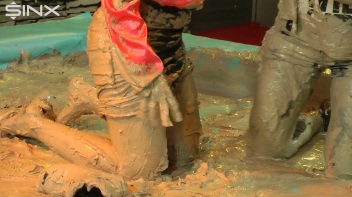 Catfighting Girls Get Smeared With Gloopy Mud Screencap 18 on www.sinx.com