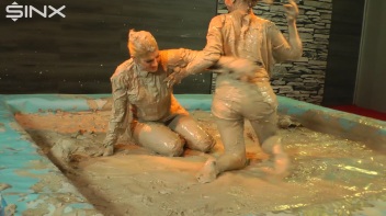 Catfighting Girls Get Smeared With Gloopy Mud Screencap 36 on www.sinx.com