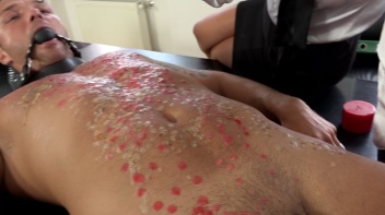 Two Sexy Dommes Torture Dude With Wax Screencap 32 on www.sinx.com