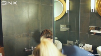 Hotties Wet And Messy Hair Washing Screencap 2 on www.sinx.com