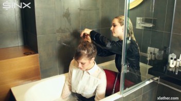 Hotties Wet And Messy Hair Washing Screencap 25 on www.sinx.com