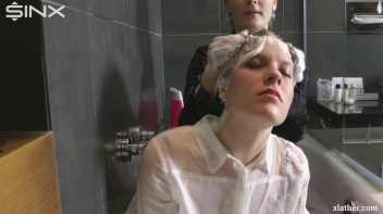 Hotties Wet And Messy Hair Washing Screencap 42 on www.sinx.com