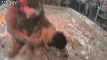 Muddy Wrestling: Roughin' Up The Ring In Leather! 2 Amateur Battles - Audience vs. Audience Screencap 12 on www.sinx.com