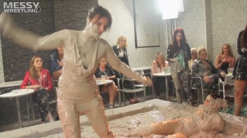 Muddy Wrestling: Roughin' Up The Ring In Leather! 2 Amateur Battles - Audience vs. Audience Screencap 18 on www.sinx.com