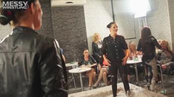 Muddy Wrestling: Roughin' Up The Ring In Leather! 2 Amateur Battles - Audience vs. Audience Screencap 2 on www.sinx.com