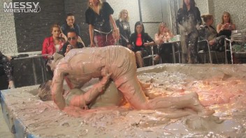 Muddy Wrestling: Roughin' Up The Ring In Leather! 2 Amateur Battles - Audience vs. Audience Screencap 28 on www.sinx.com