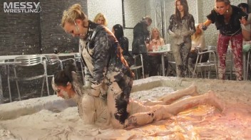 Muddy Wrestling: Roughin' Up The Ring In Leather! 2 Amateur Battles - Audience vs. Audience Screencap 41 on www.sinx.com