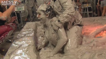 Muddy Wrestling: Roughin' Up The Ring In Leather! 2 Amateur Battles - Audience vs. Audience Screencap 45 on www.sinx.com