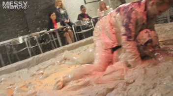 Muddy Wrestling: Roughin' Up The Ring In Leather! 2 Amateur Battles - Audience vs. Audience Screencap 51 on www.sinx.com