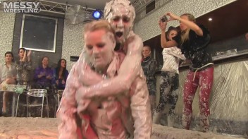 Muddy Wrestling: Roughin' Up The Ring In Leather! 2 Amateur Battles - Audience vs. Audience Screencap 53 on www.sinx.com