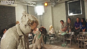 Muddy Wrestling: Roughin' Up The Ring In Leather! 2 Amateur Battles - Audience vs. Audience Screencap 55 on www.sinx.com