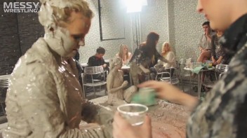 Muddy Wrestling: Roughin' Up The Ring In Leather! 2 Amateur Battles - Audience vs. Audience Screencap 59 on www.sinx.com