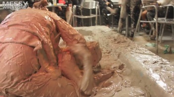 Muddy Wrestling: Roughin' Up The Ring In Leather! 2 Amateur Battles - Audience vs. Audience Screencap 64 on www.sinx.com