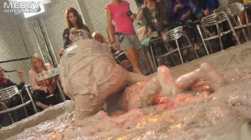 Muddy Wrestling: Roughin' Up The Ring In Leather! 2 Amateur Battles - Audience vs. Audience Screencap 76 on www.sinx.com