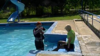 Wet And Creamy At The Pool Screencap 18 on www.sinx.com