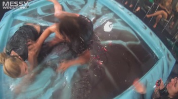 Messy Wrestling: Stylish, Feisty, And Ready To Rock That Oil!  4 Action Cam Battles With 8 Crazy Babes!! Screencap 90 on www.sinx.com