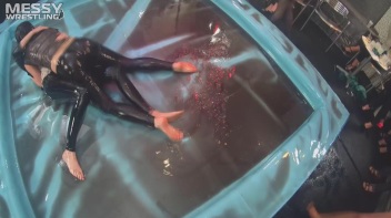 Messy Wrestling: Stylish, Feisty, And Ready To Rock That Oil!  4 Action Cam Battles With 8 Crazy Babes!! Screencap 31 on www.sinx.com