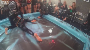 Messy Wrestling: Stylish, Feisty, And Ready To Rock That Oil!  4 Action Cam Battles With 8 Crazy Babes!! Screencap 32 on www.sinx.com