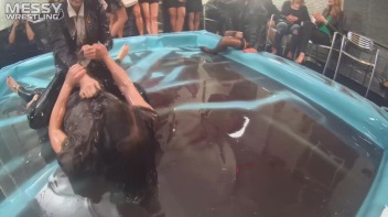 Messy Wrestling: Stylish, Feisty, And Ready To Rock That Oil!  4 Action Cam Battles With 8 Crazy Babes!! Screencap 33 on www.sinx.com