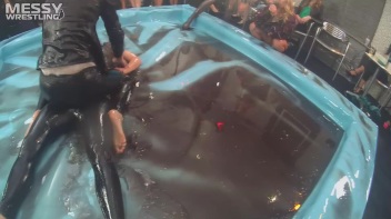 Messy Wrestling: Stylish, Feisty, And Ready To Rock That Oil!  4 Action Cam Battles With 8 Crazy Babes!! Screencap 35 on www.sinx.com