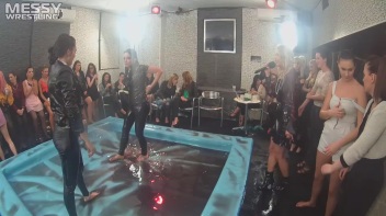 Messy Wrestling: Stylish, Feisty, And Ready To Rock That Oil!  4 Action Cam Battles With 8 Crazy Babes!! Screencap 38 on www.sinx.com