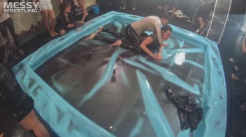 Messy Wrestling: Stylish, Feisty, And Ready To Rock That Oil!  4 Action Cam Battles With 8 Crazy Babes!! Screencap 46 on www.sinx.com