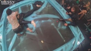 Messy Wrestling: Stylish, Feisty, And Ready To Rock That Oil!  4 Action Cam Battles With 8 Crazy Babes!! Screencap 48 on www.sinx.com