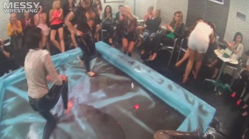 Messy Wrestling: Stylish, Feisty, And Ready To Rock That Oil!  4 Action Cam Battles With 8 Crazy Babes!! Screencap 52 on www.sinx.com