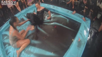 Messy Wrestling: Stylish, Feisty, And Ready To Rock That Oil!  4 Action Cam Battles With 8 Crazy Babes!! Screencap 80 on www.sinx.com