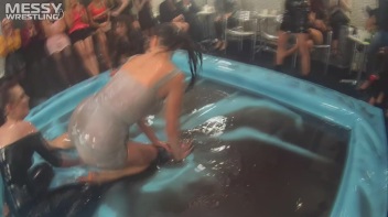 Messy Wrestling: Stylish, Feisty, And Ready To Rock That Oil!  4 Action Cam Battles With 8 Crazy Babes!! Screencap 81 on www.sinx.com