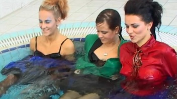 Pool Fun For Satin Clad Babes Screencap 40 on www.sinx.com