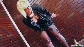 Dressed in leather and covered in cum Screencap 52 on www.sinx.com