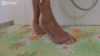 Tattooed Babe Takes Fully Clothed Shower Screencap 21 on www.sinx.com