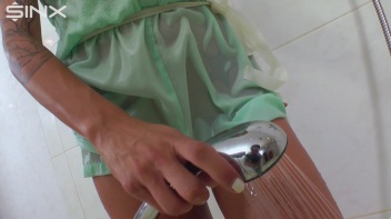 Tattooed Babe Takes Fully Clothed Shower Screencap 50 on www.sinx.com