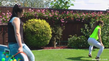 Cute Babes Get Soaked During Exercise - Cam 1 Screencap 14 on www.sinx.com