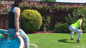 Cute Babes Get Soaked During Exercise - Cam 1 Screencap 15 on www.sinx.com