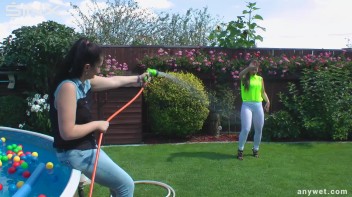 Cute Babes Get Soaked During Exercise - Cam 1 Screencap 19 on www.sinx.com