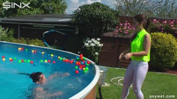 Cute Babes Get Soaked During Exercise - Cam 1 Screencap 20 on www.sinx.com