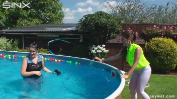 Cute Babes Get Soaked During Exercise - Cam 1 Screencap 21 on www.sinx.com