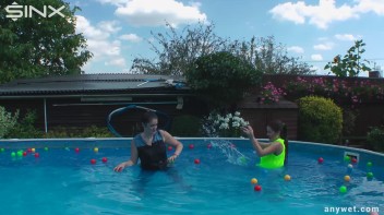 Cute Babes Get Soaked During Exercise - Cam 1 Screencap 23 on www.sinx.com