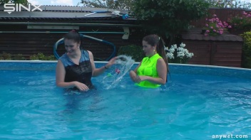 Cute Babes Get Soaked During Exercise - Cam 1 Screencap 25 on www.sinx.com