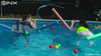 Cute Babes Get Soaked During Exercise - Cam 1 Screencap 33 on www.sinx.com