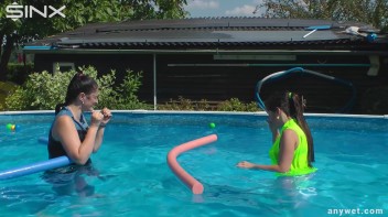 Cute Babes Get Soaked During Exercise - Cam 1 Screencap 37 on www.sinx.com