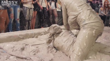 Messy Wrestling: Two Splat-Tastic Battles Leave The Audience Ravaged By Mud! Screencap 28 on www.sinx.com