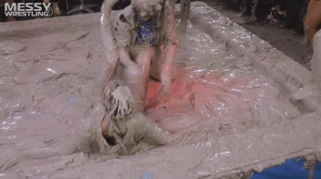 Messy Wrestling: Two Splat-Tastic Battles Leave The Audience Ravaged By Mud! Screencap 44 on www.sinx.com