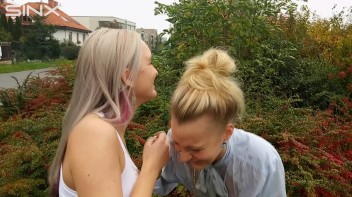Drink Swapping Blondes Get Wet And Messy Screencap 19 on www.sinx.com