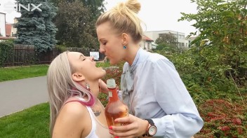 Drink Swapping Blondes Get Wet And Messy Screencap 35 on www.sinx.com