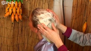 Pretty Blonde Is Soaked While Getting Hair Washed Screencap 12 on www.sinx.com