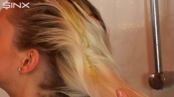 Pretty Blonde Is Soaked While Getting Hair Washed Screencap 8 on www.sinx.com