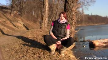 Roadside Piss and Pussy Play Screencap 33 on www.sinx.com